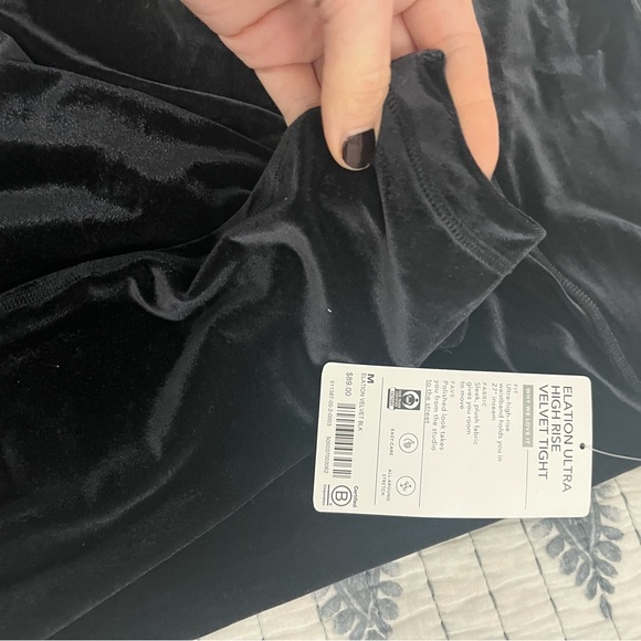 ATHLETA Elation Black Velvet Tight - Picture 8 of 12